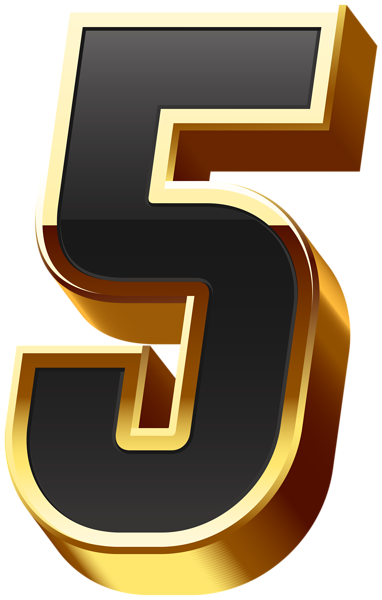 This png image - Number Five Gold Black Transparent Image, is available for free download