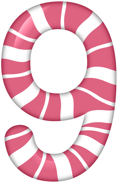 This png image - Number Nine Candy Style PNG Clip Art Image, is available for free download