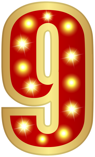 This png image - Number Nine Glowing Red Clipart, is available for free download
