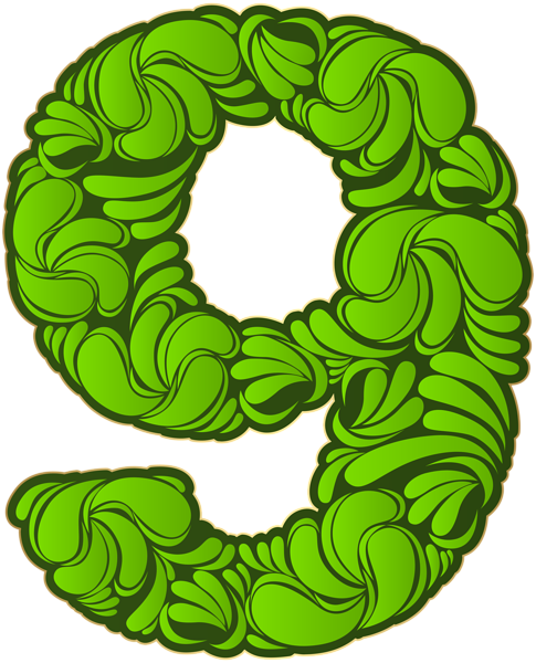 This png image - Number Nine Green Transparent PNG Image, is available for free download