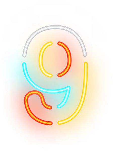 This png image - Number Nine Neon Transparent Clip Art Image, is available for free download