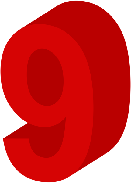 This png image - Number Nine Red PNG Clip Art Image, is available for free download