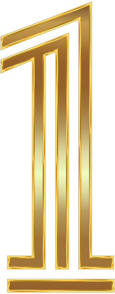 Number One Gold PNG Clip Art Image | Gallery Yopriceville - High