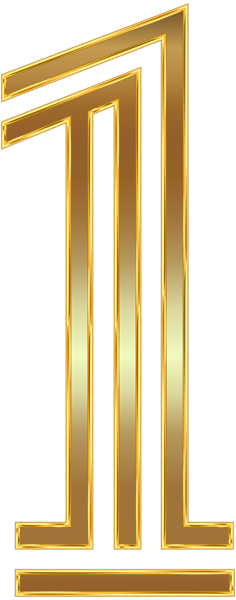 This png image - Number One Gold PNG Clip Art Image, is available for free download
