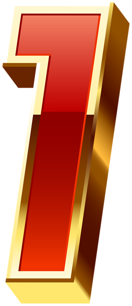 This png image - Number One Gold Red Transparent Image, is available for free download