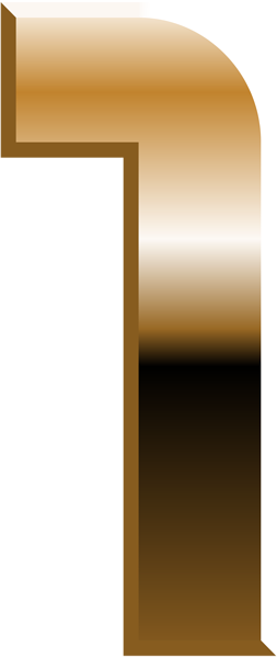 This png image - Number One Golden Transparent Image, is available for free download