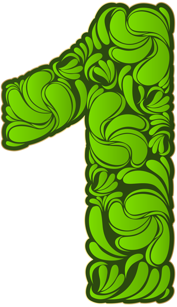 This png image - Number One Green Transparent PNG Image, is available for free download