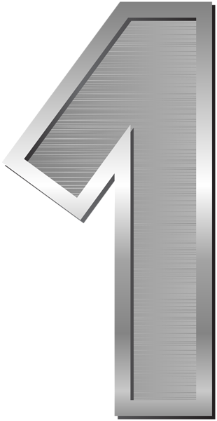 Number One Silver PNG Clip Art Image | Gallery Yopriceville - High