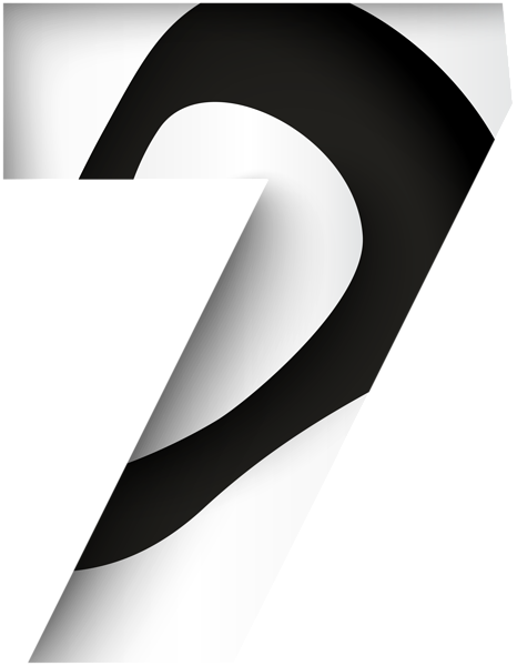 This png image - Number Seven Black White PNG Clip Art Image, is available for free download