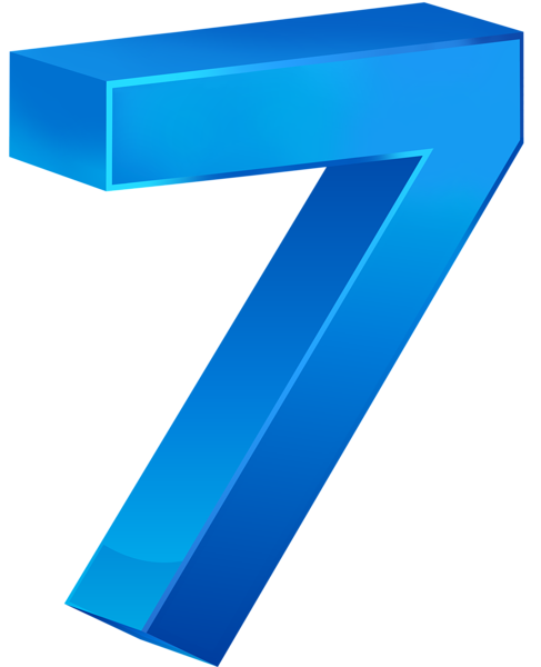 Number Seven Blue Transparent PNG Clip Art | Gallery ...
