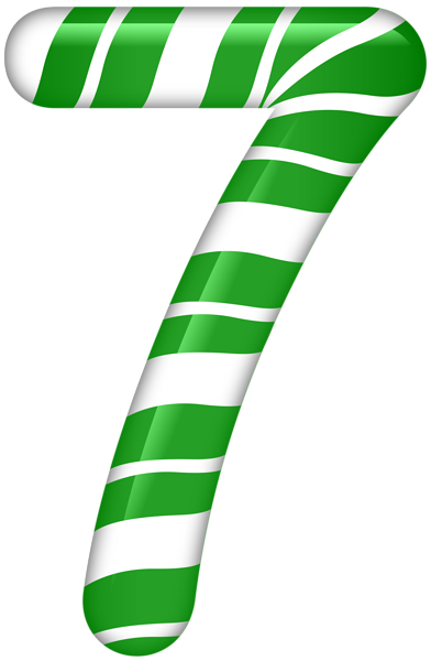 This png image - Number Seven Candy Style PNG Clip Art Image, is available for free download