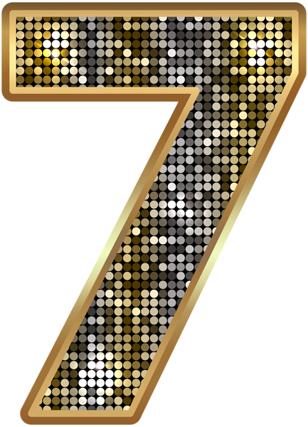 Number Seven Deco Gold PNG Clip Art Image | Gallery Yopriceville - High