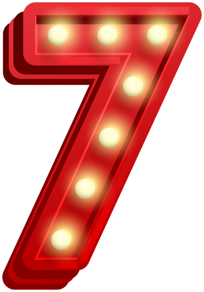 Number Seven Glowing PNG Clip Art Image | Gallery Yopriceville - High ...