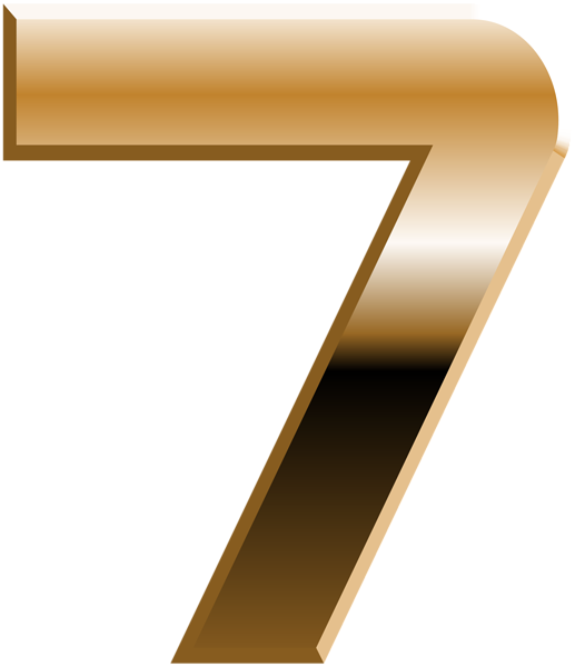 This png image - Number Seven Golden Transparent Image, is available for free download