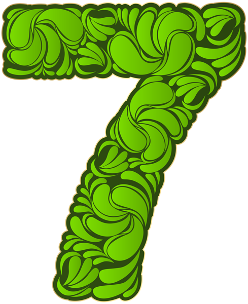 This png image - Number Seven Green Transparent PNG Image, is available for free download
