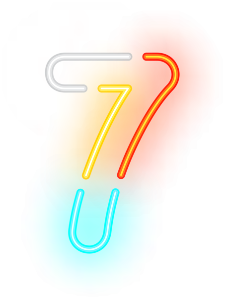 This png image - Number Seven Neon Transparent Clip Art Image, is available for free download