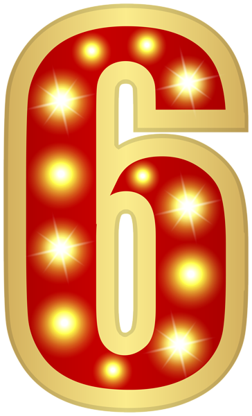 This png image - Number Six Glowing Red Clipart, is available for free download
