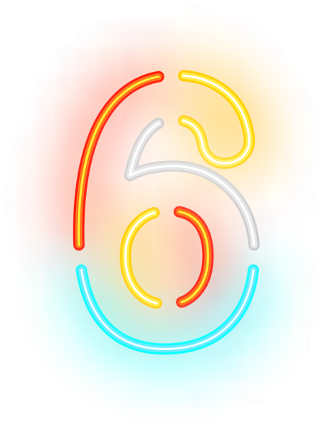 This png image - Number Six Neon Transparent Clip Art Image, is available for free download