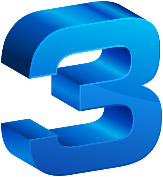 This png image - Number Three Blue Transparent PNG Clip Art, is available for free download
