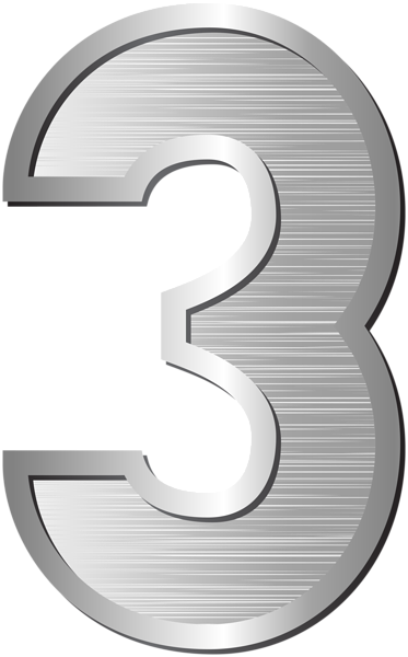 This png image - Number Three Silver PNG Clip Art Image, is available for free download