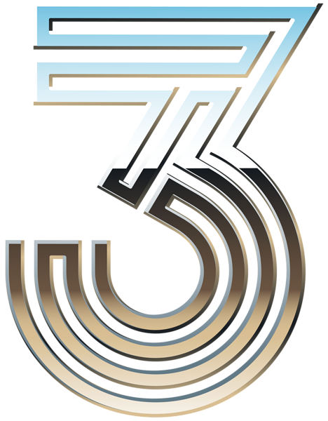 Number Three Transparent Clip Art Image