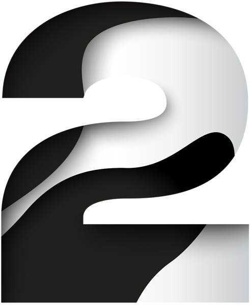 This png image - Number Two Black White PNG Clip Art Image, is available for free download