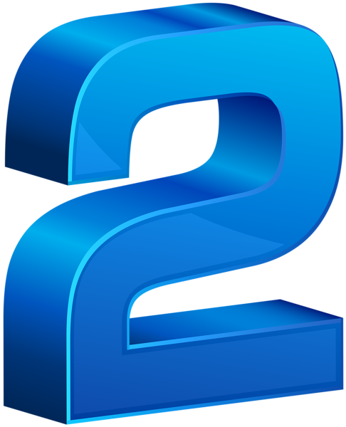 This png image - Number Two Blue Transparent PNG Clip Art, is available for free download
