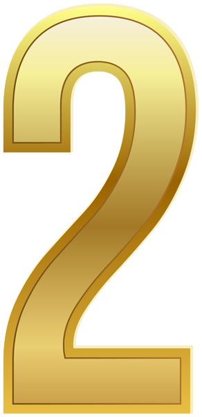 This png image - Number Two Gold Classic PNG Clip Art Image, is available for free download