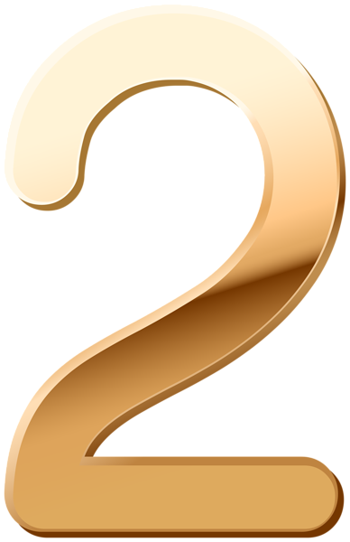 This png image - Number Two Gold PNG Clipart, is available for free download