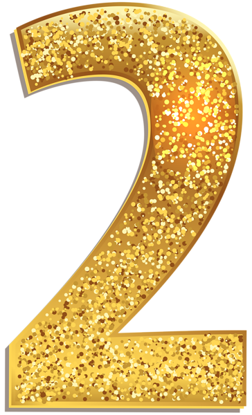 Number Two Gold Shining PNG Clip Art Image | Gallery Yopriceville ...