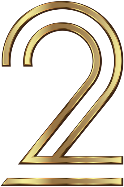 This png image - Number Two Golden PNG Clip Art Image, is available for free download