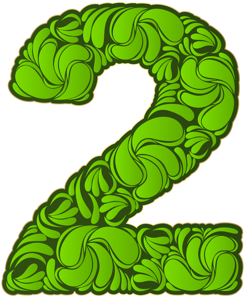 This png image - Number Two Green Transparent PNG Image, is available for free download