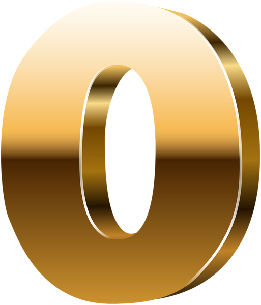 This png image - Number Zero 3D Gold PNG Clip Art Image, is available for free download