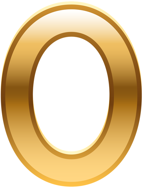 This png image - Number Zero Golden Transparent PNG Image, is available for free download