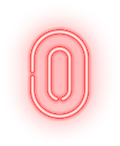 This png image - Number Zero Neon Transparent PNG Image, is available for free download