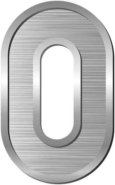 This png image - Number Zero Silver PNG Clip Art Image, is available for free download