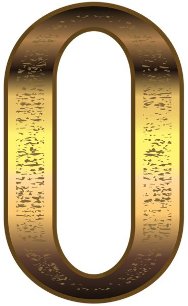 This png image - Old Gold Number Zero Transparent PNG Image, is available for free download