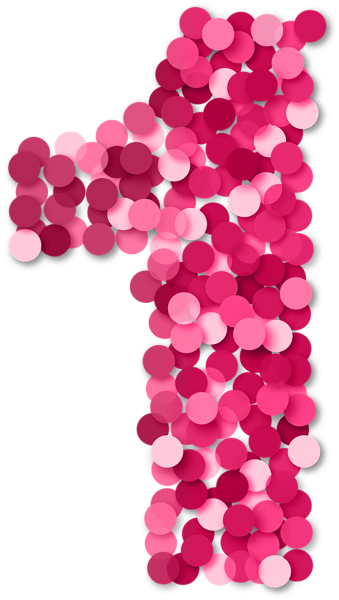 This png image - One 1 Number Pink PNG Clip Art, is available for free download
