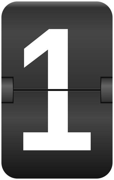 This png image - One Counter Number Clip Art Image, is available for free download