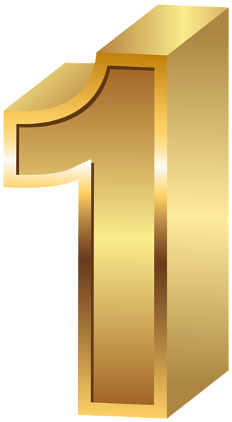 This png image - One Gold Number Transparent Image, is available for free download