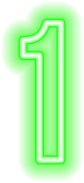 This png image - One Green Neon PNG Clipart, is available for free download