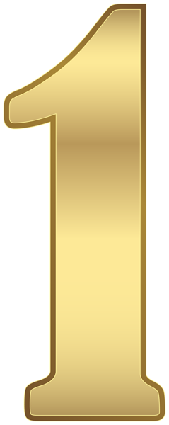 This png image - One Number Gold Transparent Image, is available for free download