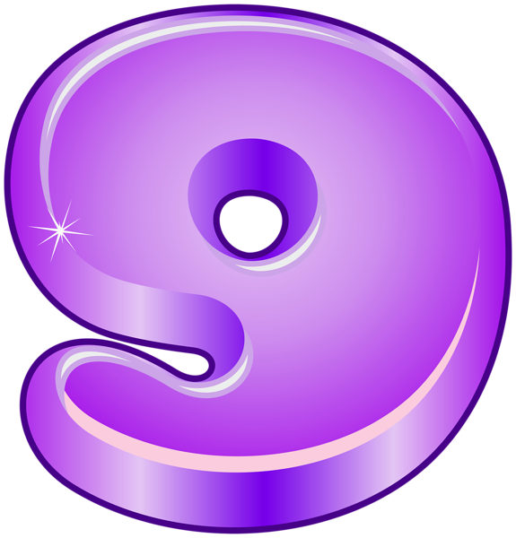 This png image - Purple Cartoon Number Nine PNG Clipart Image, is available for free download