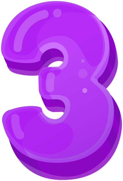This png image - Purple Three PNG Clipart, is available for free download