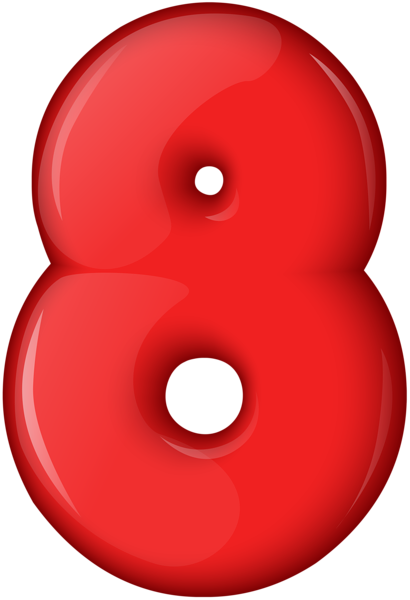 This png image - Red Number Eight Transparent PNG Clip Art, is available for free download