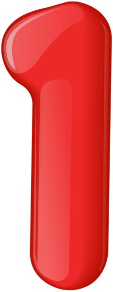 Red Number One Transparent PNG Clip Art | Gallery Yopriceville - High