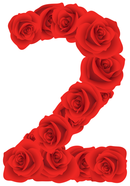 This png image - Red Roses Number Two PNG Clipart Image, is available for free download