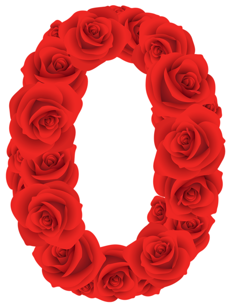 This png image - Red Roses Number Zero PNG Clipart Image, is available for free download