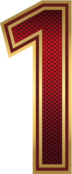 This png image - Red and Gold Number One PNG Image, is available for free download