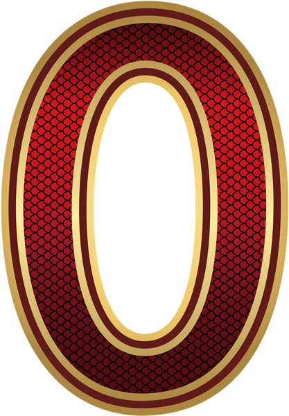 This png image - Red and Gold Number Zero PNG Image, is available for free download